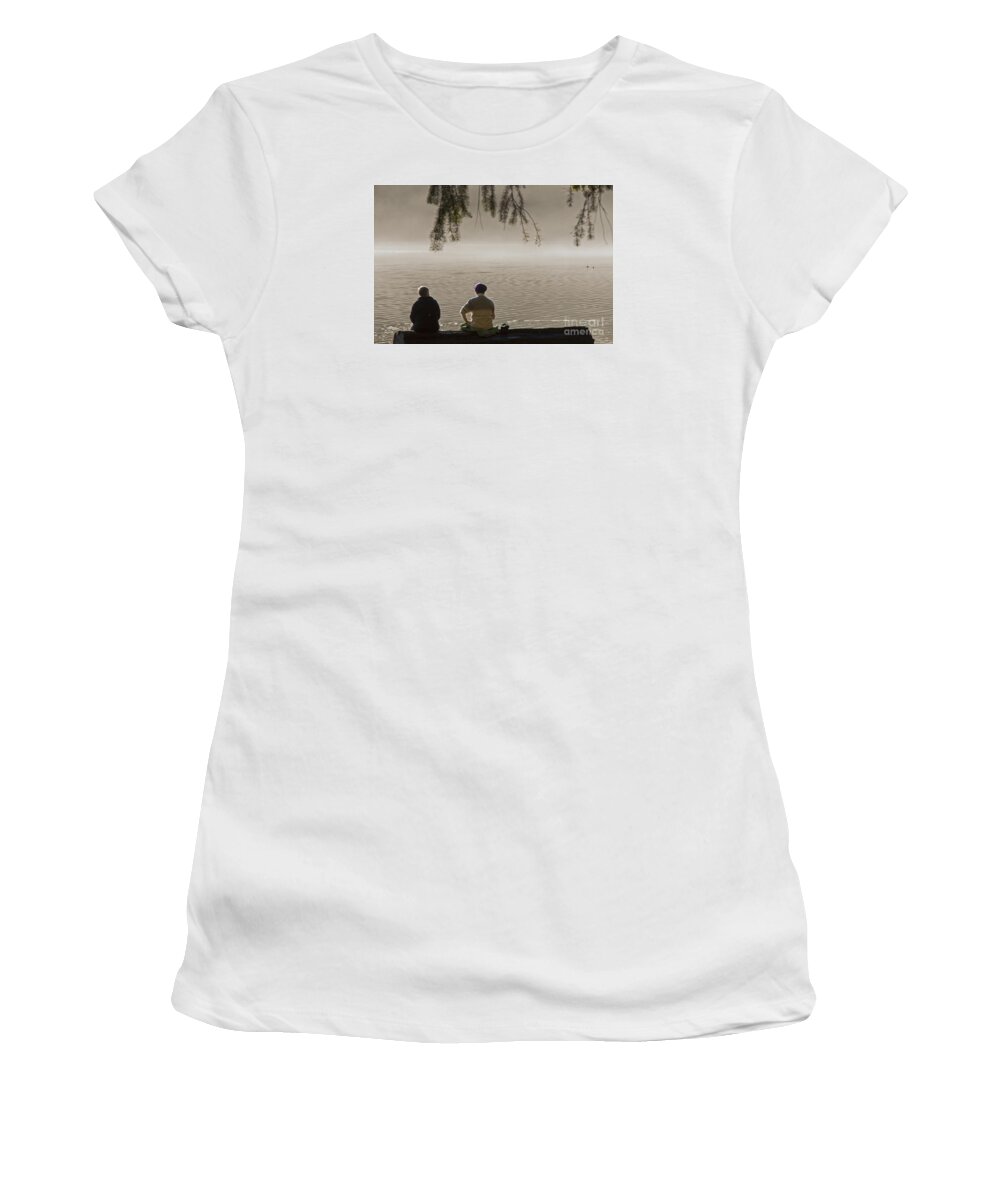 Morning Women's T-Shirt featuring the photograph Quiet Time by Inge Riis McDonald