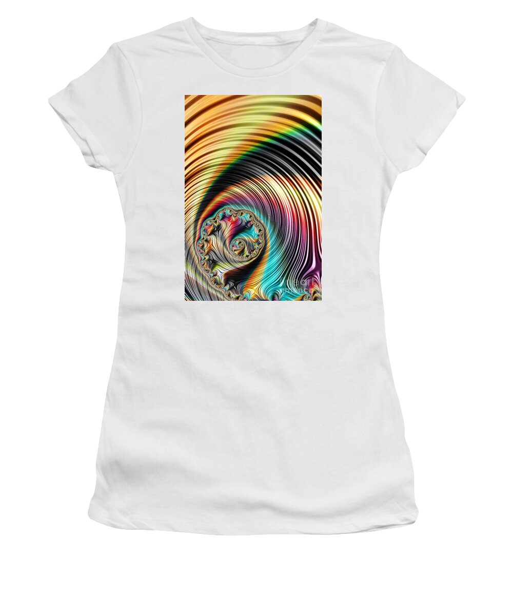 Fractal Women's T-Shirt featuring the digital art Rainbow Breaker by Steve Purnell