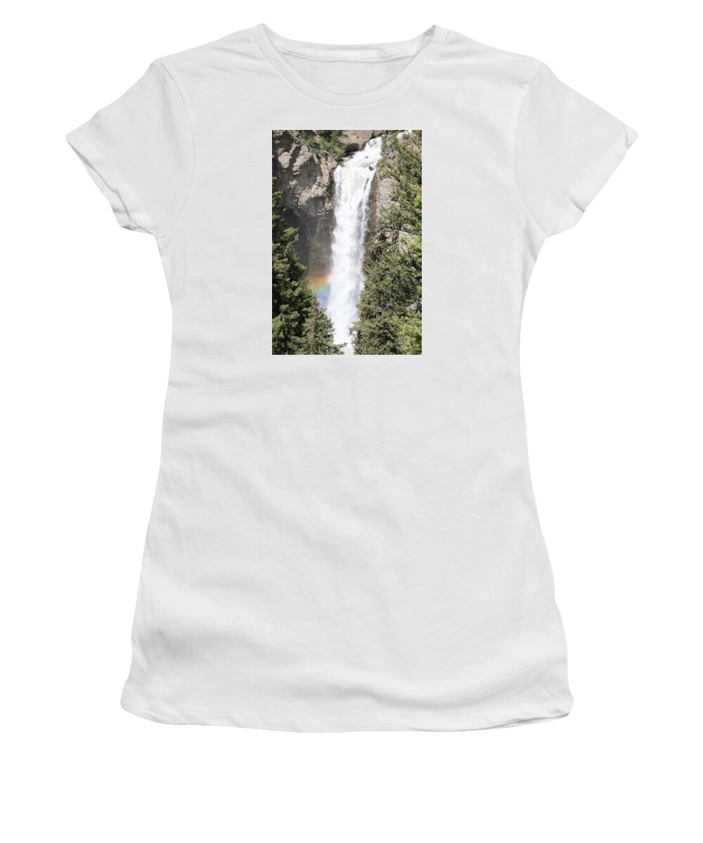 Rainbow Women's T-Shirt featuring the photograph Rainbow In The Water by Breanna Nightwing