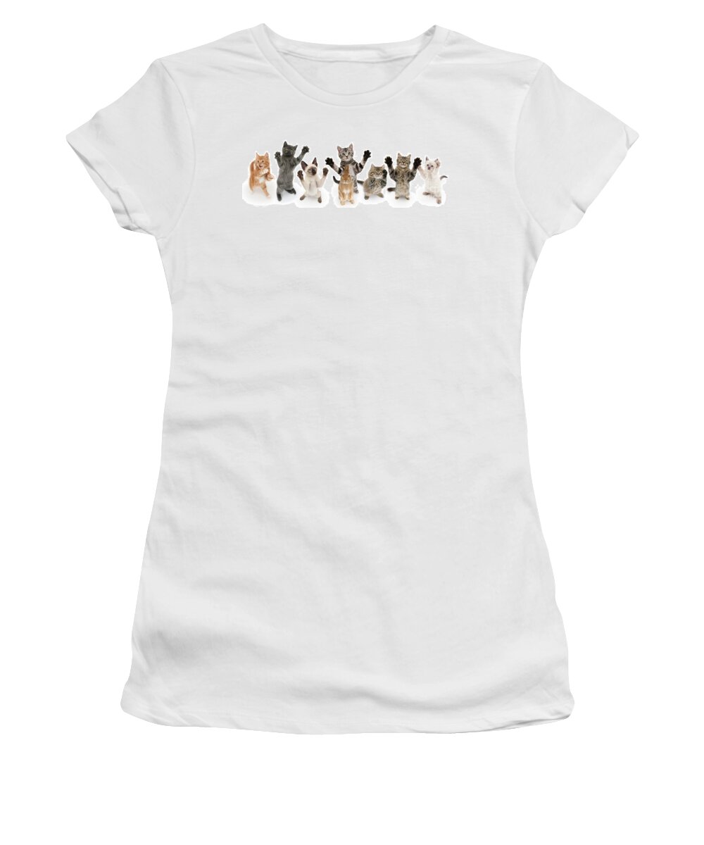 Cats Women's T-Shirt featuring the photograph Reach for the Sky by Warren Photographic