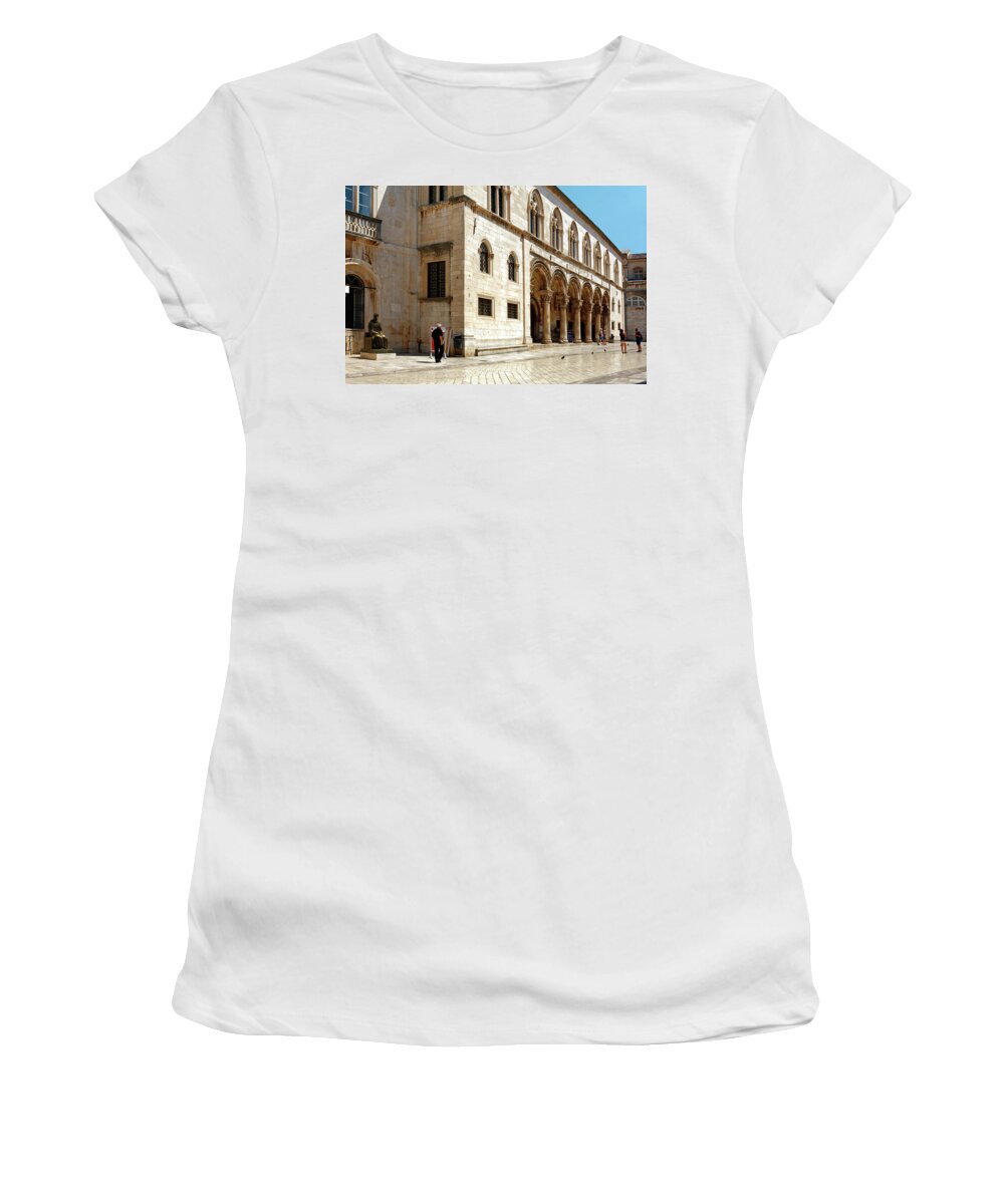 Rector's Palace Women's T-Shirt featuring the photograph Rector's Palace Dubrovnik by Sally Weigand
