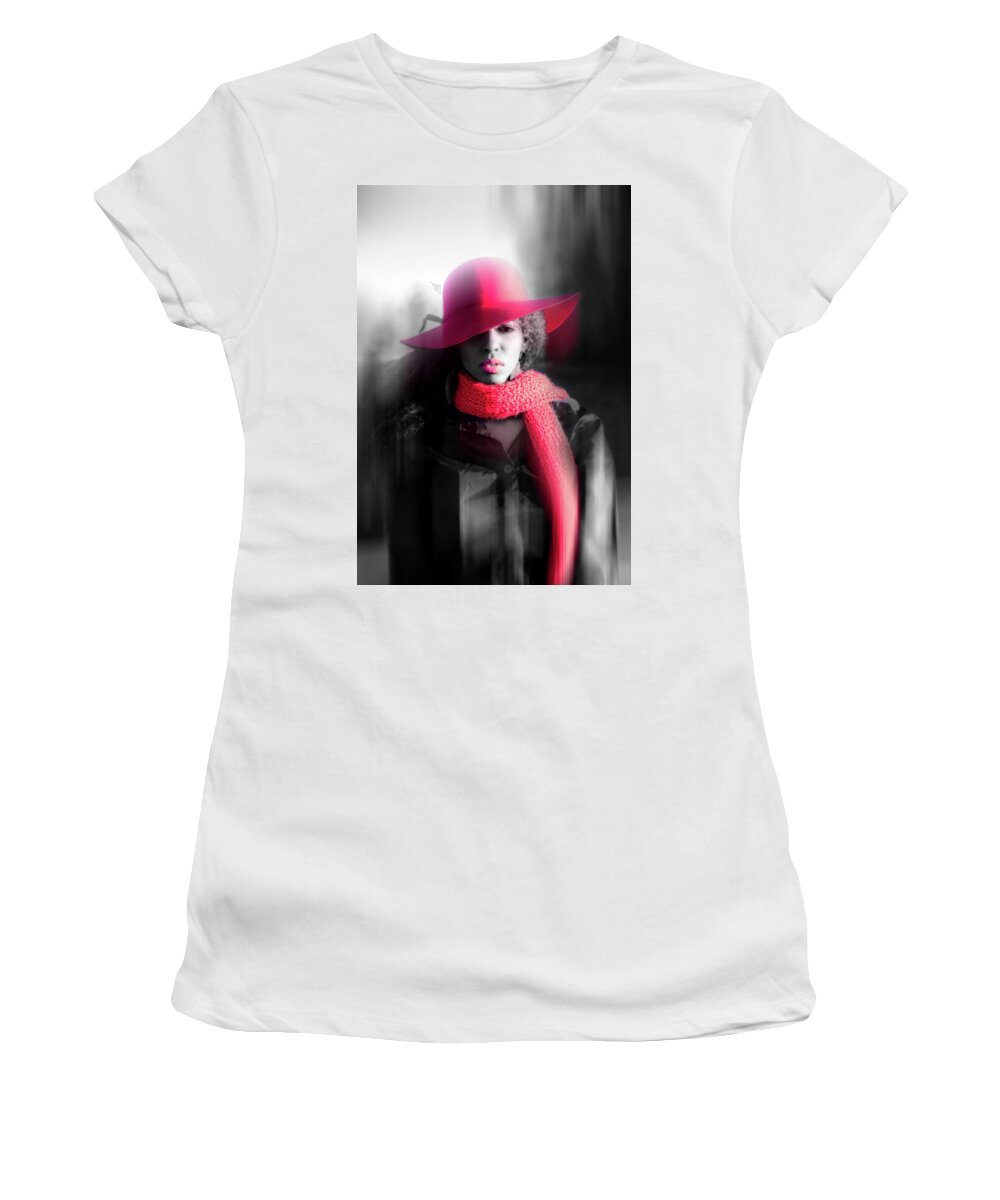 Red Hat Women's T-Shirt featuring the photograph Red hat by Lilia S