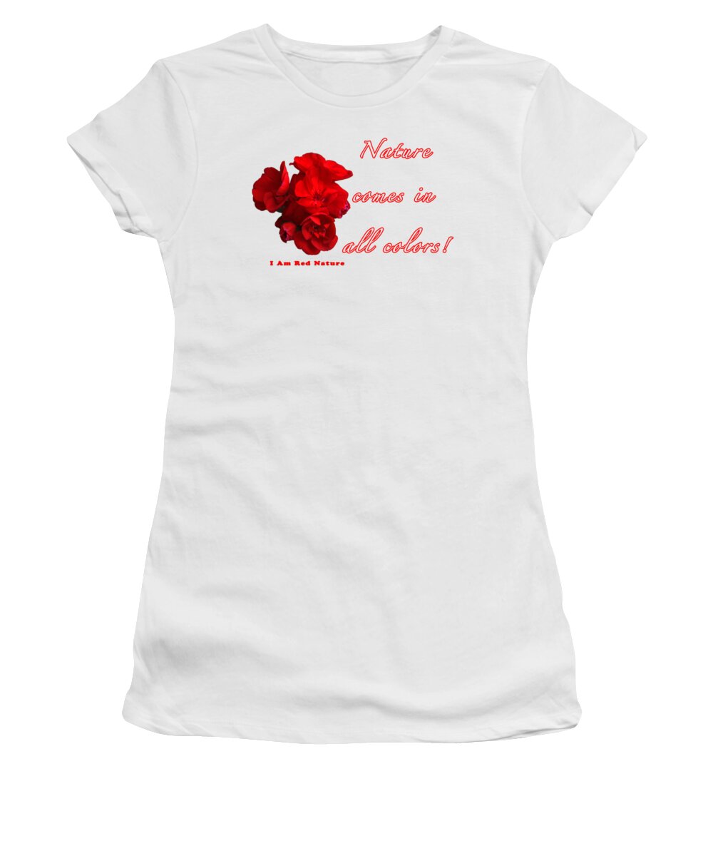 Red Flower Women's T-Shirt featuring the photograph Red Nature by Terry Wallace
