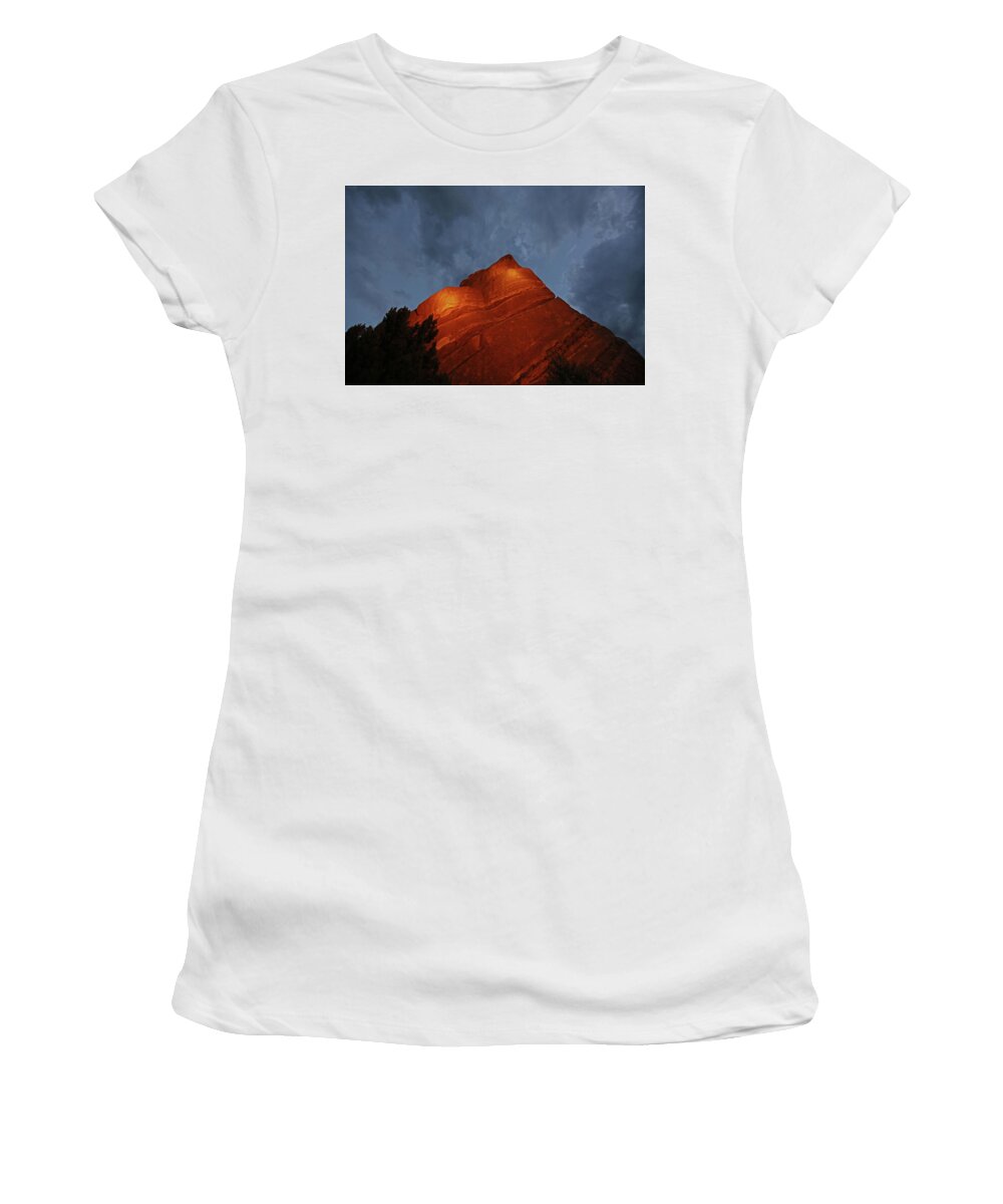 Red Rocks Women's T-Shirt featuring the photograph Red Rocks Point by Ty Helbach