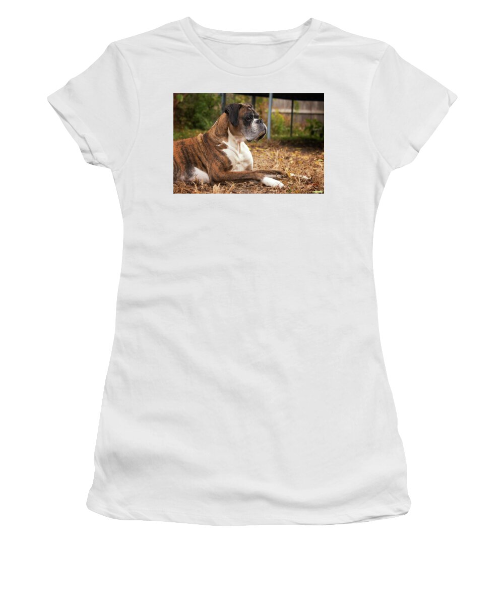 Age Women's T-Shirt featuring the photograph Resting Boxer by Travis Rogers