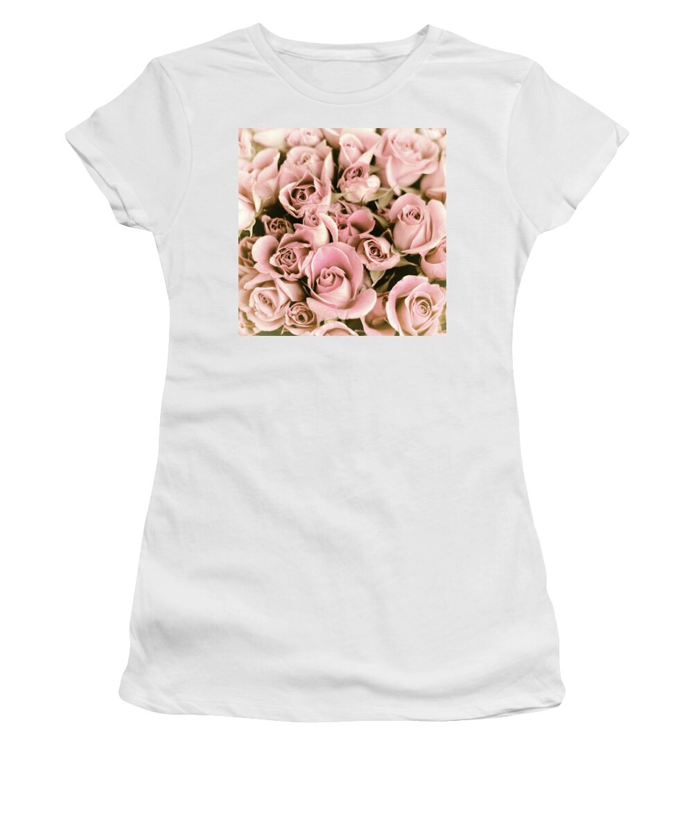 Roses Women's T-Shirt featuring the photograph Reticent Rose by Jessica Jenney