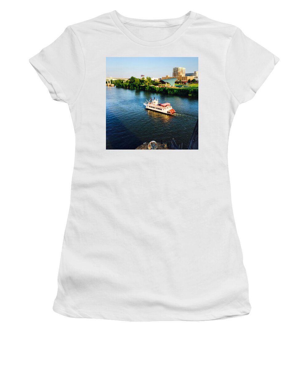 Photography Women's T-Shirt featuring the photograph The Mark Twain Riverboat by Michael Dean Shelton