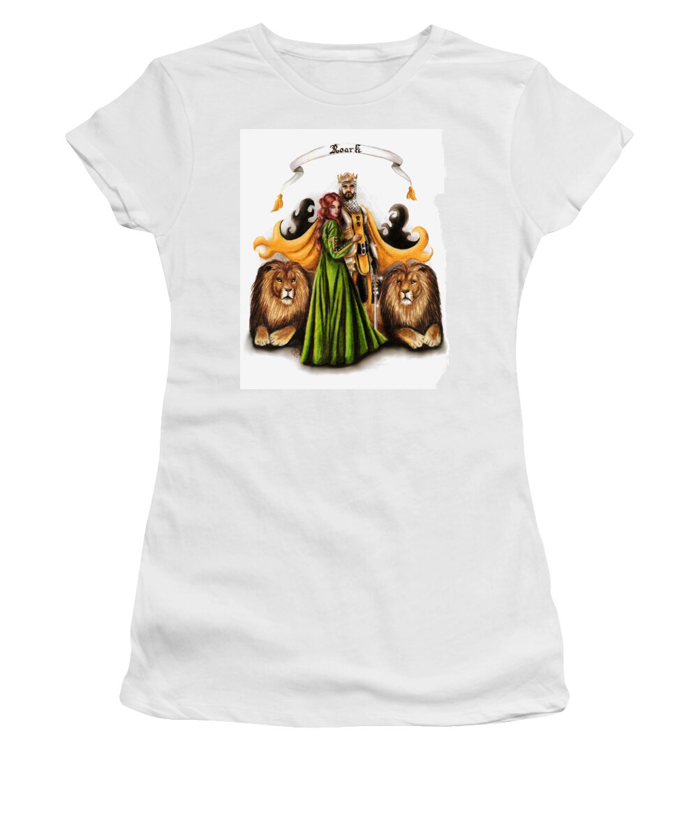 Roark Crest Interpretation Women's T-Shirt featuring the drawing Roark Crest Interpretation by Scarlett Royale