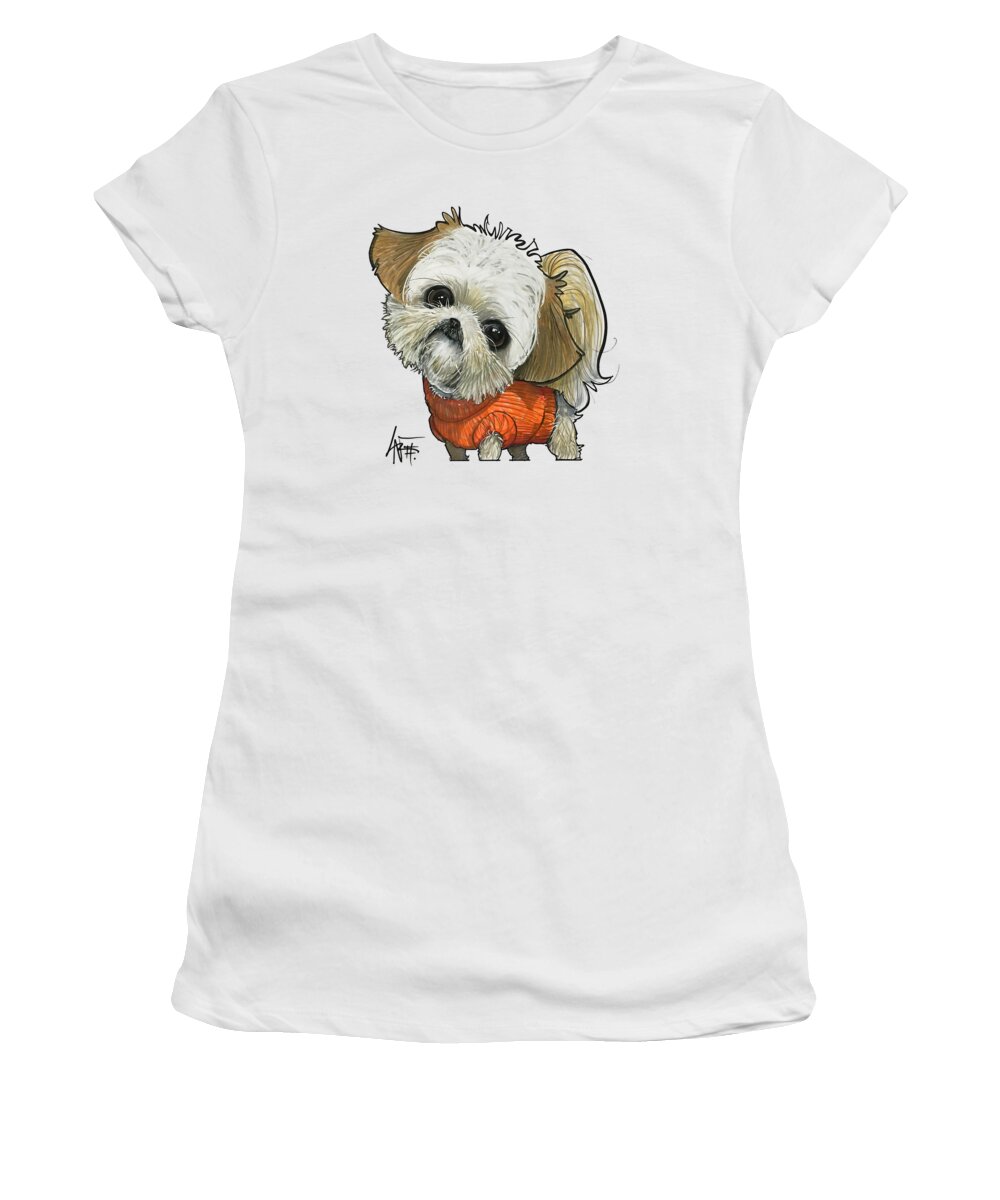 Roberts Women's T-Shirt featuring the drawing Roberts 3751 by Canine Caricatures By John LaFree