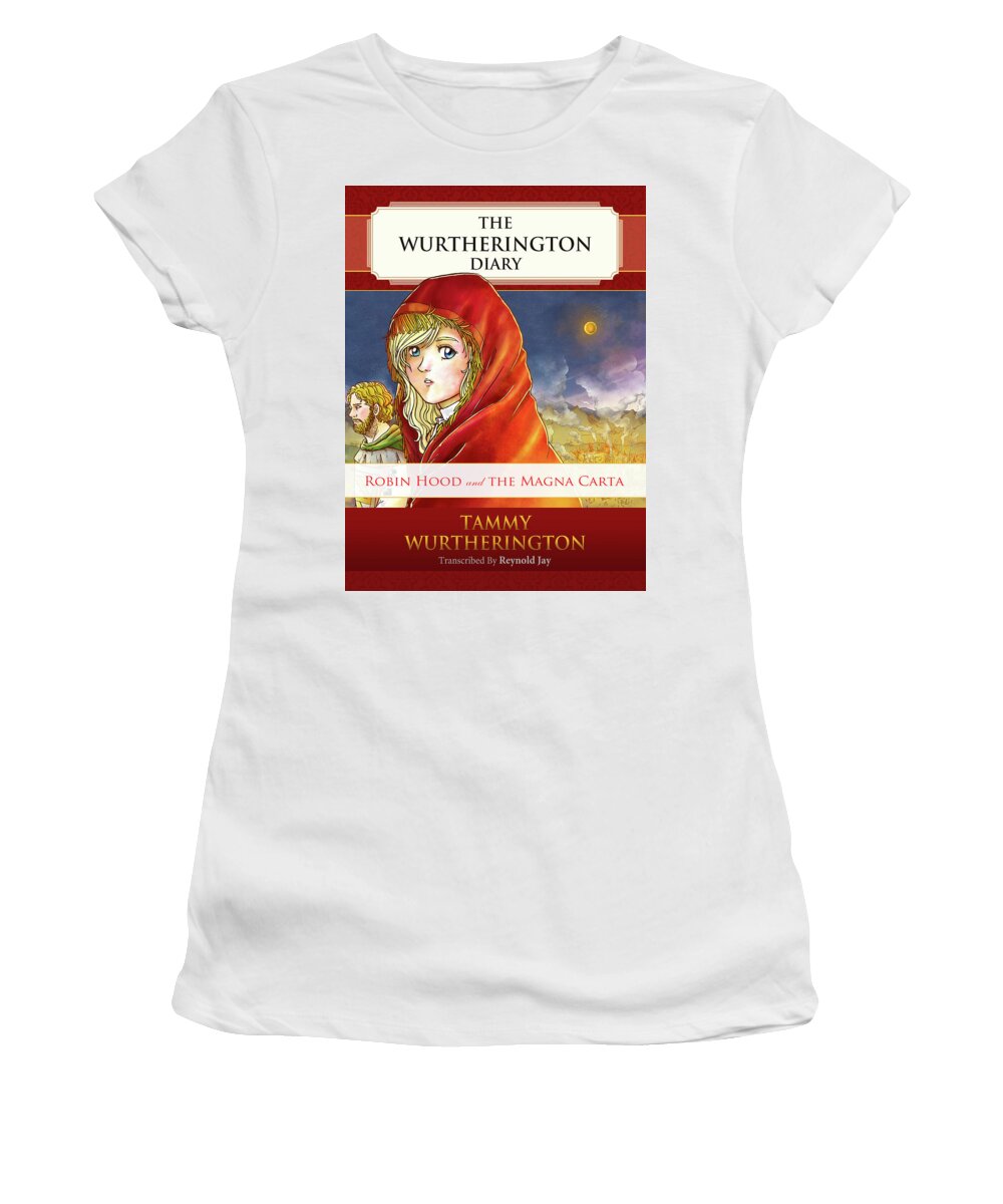 Robin Hood Women's T-Shirt featuring the painting Robin Hood Cover by Reynold Jay