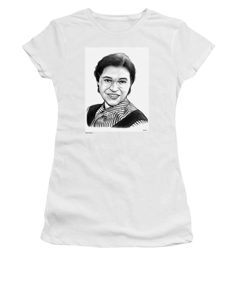 Rosa Parks Women's T-Shirt featuring the drawing Rosa Parks by Greg Joens