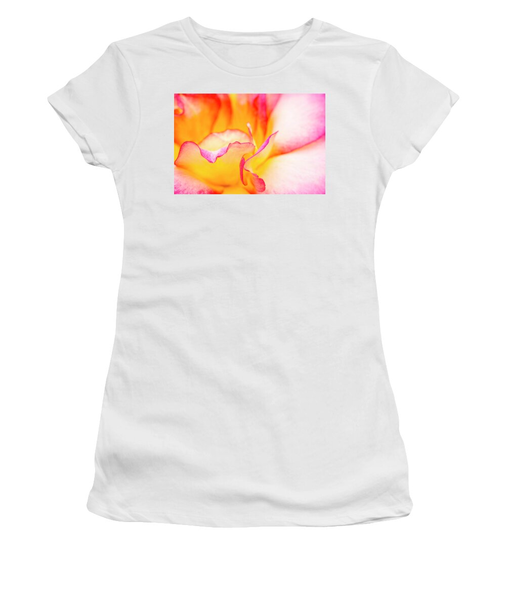 Valentine Women's T-Shirt featuring the photograph Rosy Curves by Teri Virbickis
