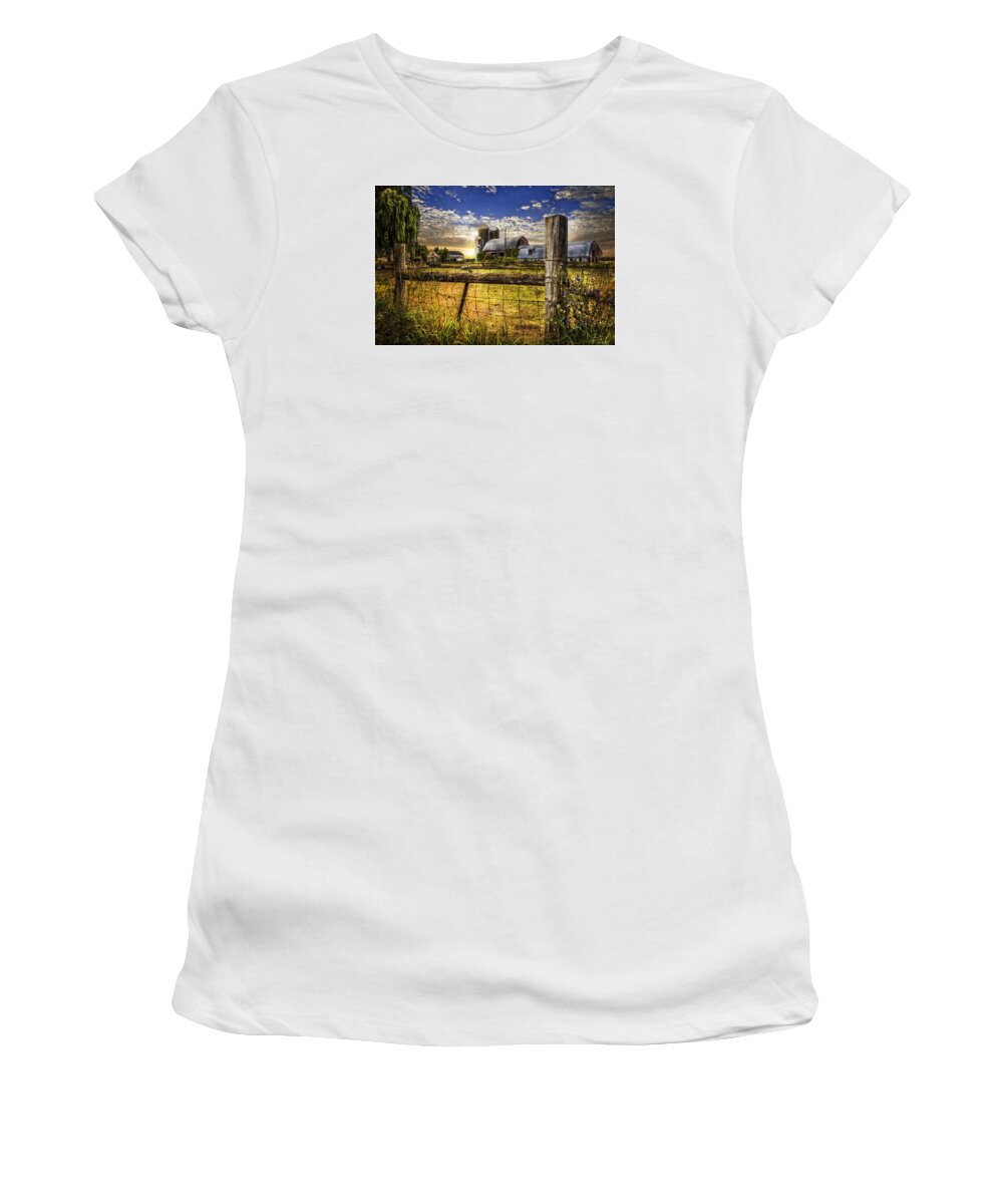 Appalachia Women's T-Shirt featuring the photograph Rural Farms by Debra and Dave Vanderlaan