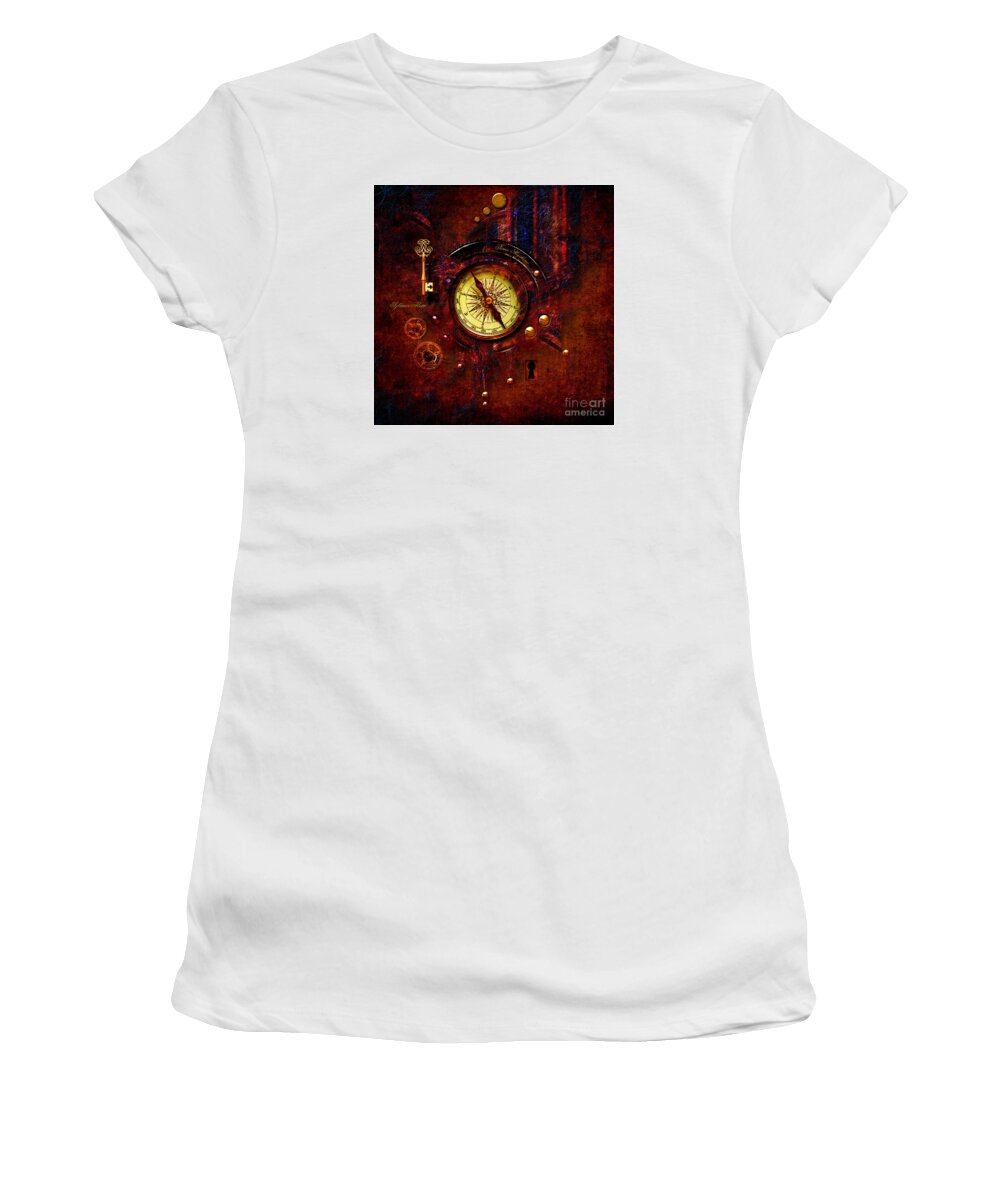 Digital Art Women's T-Shirt featuring the digital art Rusty Time Machine by Alexa Szlavics