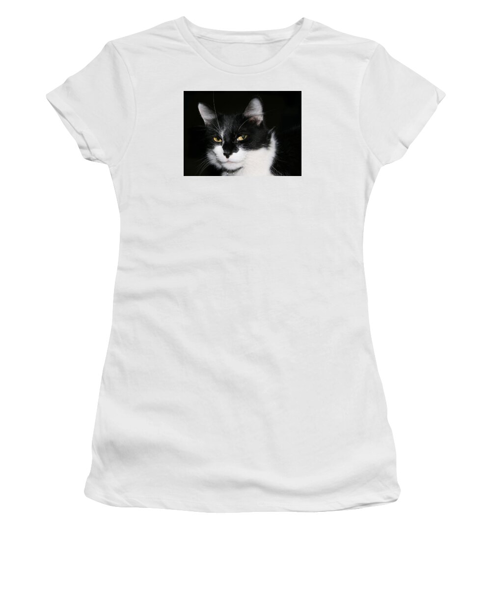Cat Women's T-Shirt featuring the photograph Sabrina by Karen Harrison Brown