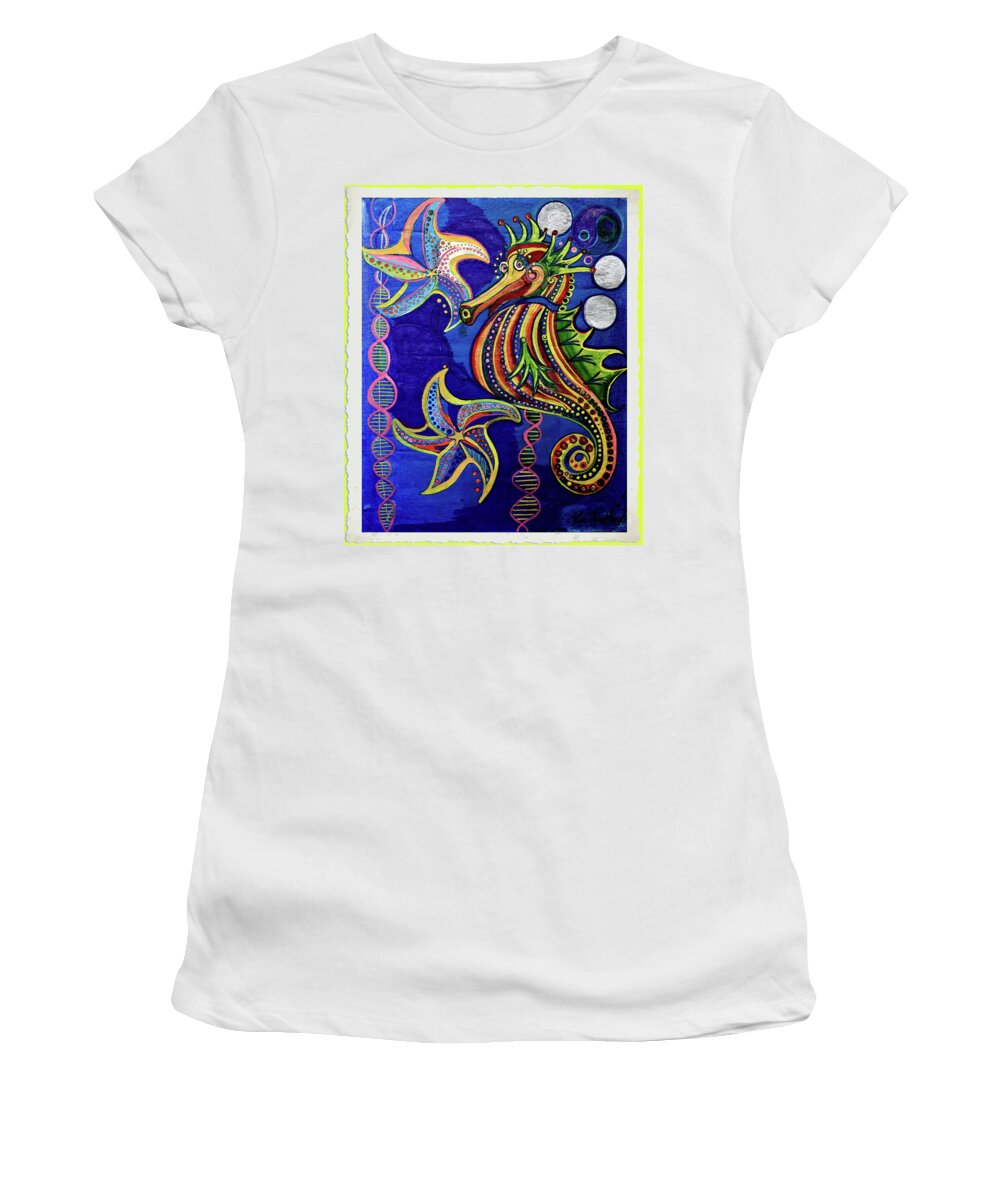 Lisa Women's T-Shirt featuring the painting Sammy by Laurette Escobar