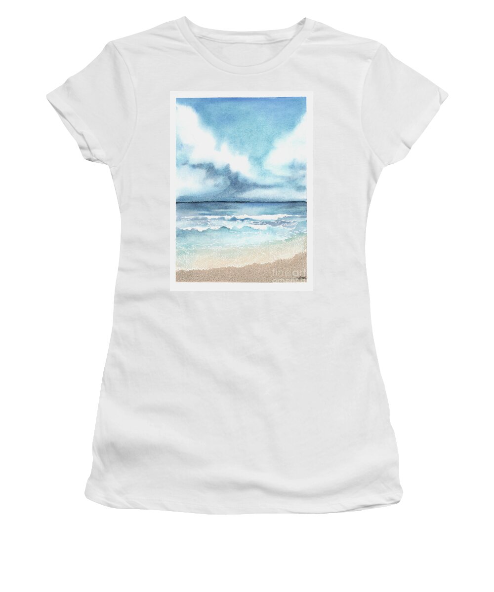Beach Women's T-Shirt featuring the painting Sand Key by Hilda Wagner