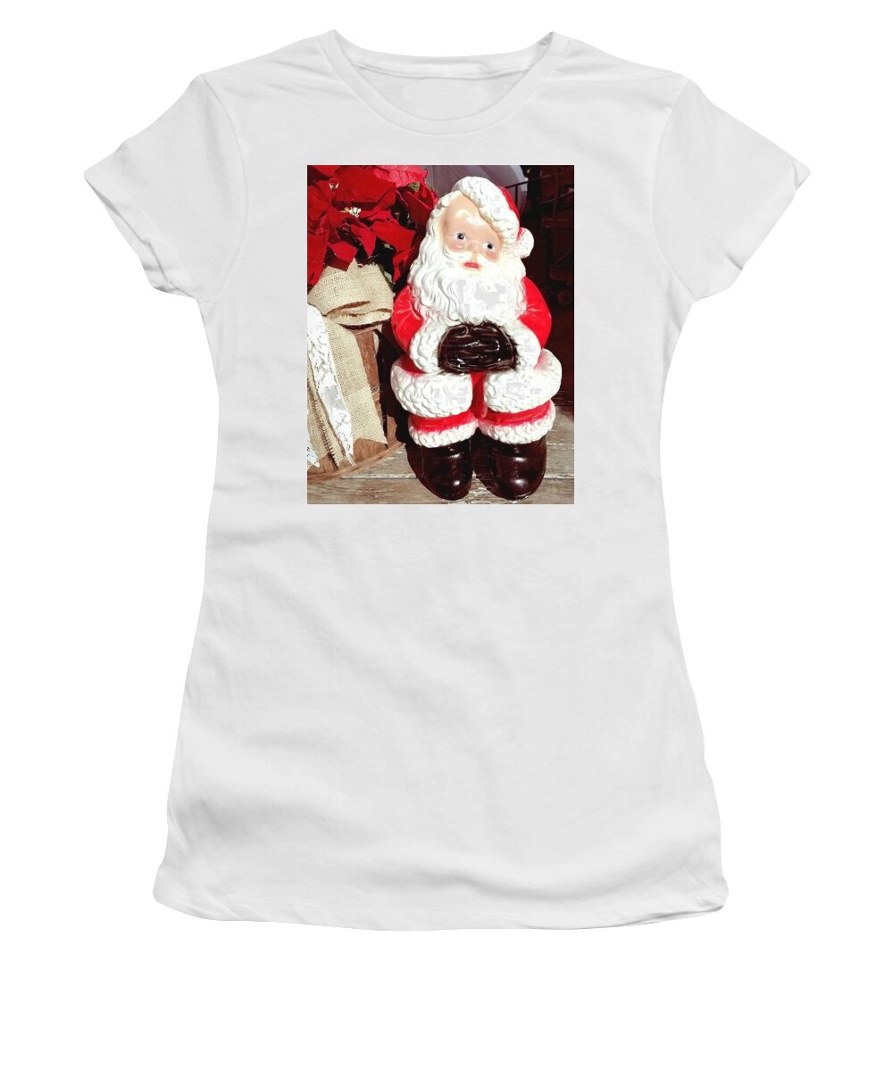 Christmas Women's T-Shirt featuring the photograph Santa by Steph Gabler