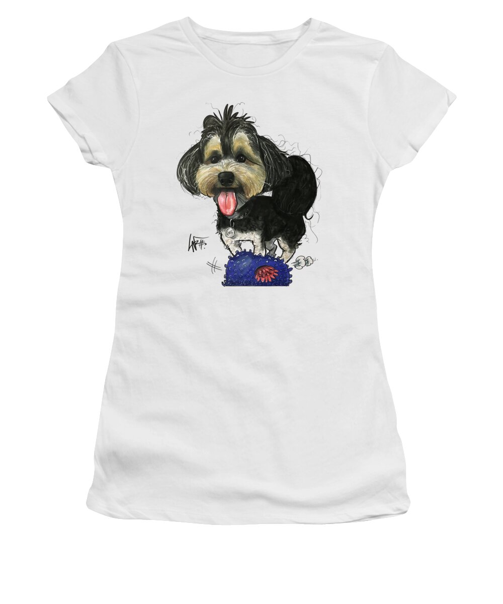 Saperstein Women's T-Shirt featuring the drawing Saperstein 3944 by Canine Caricatures By John LaFree