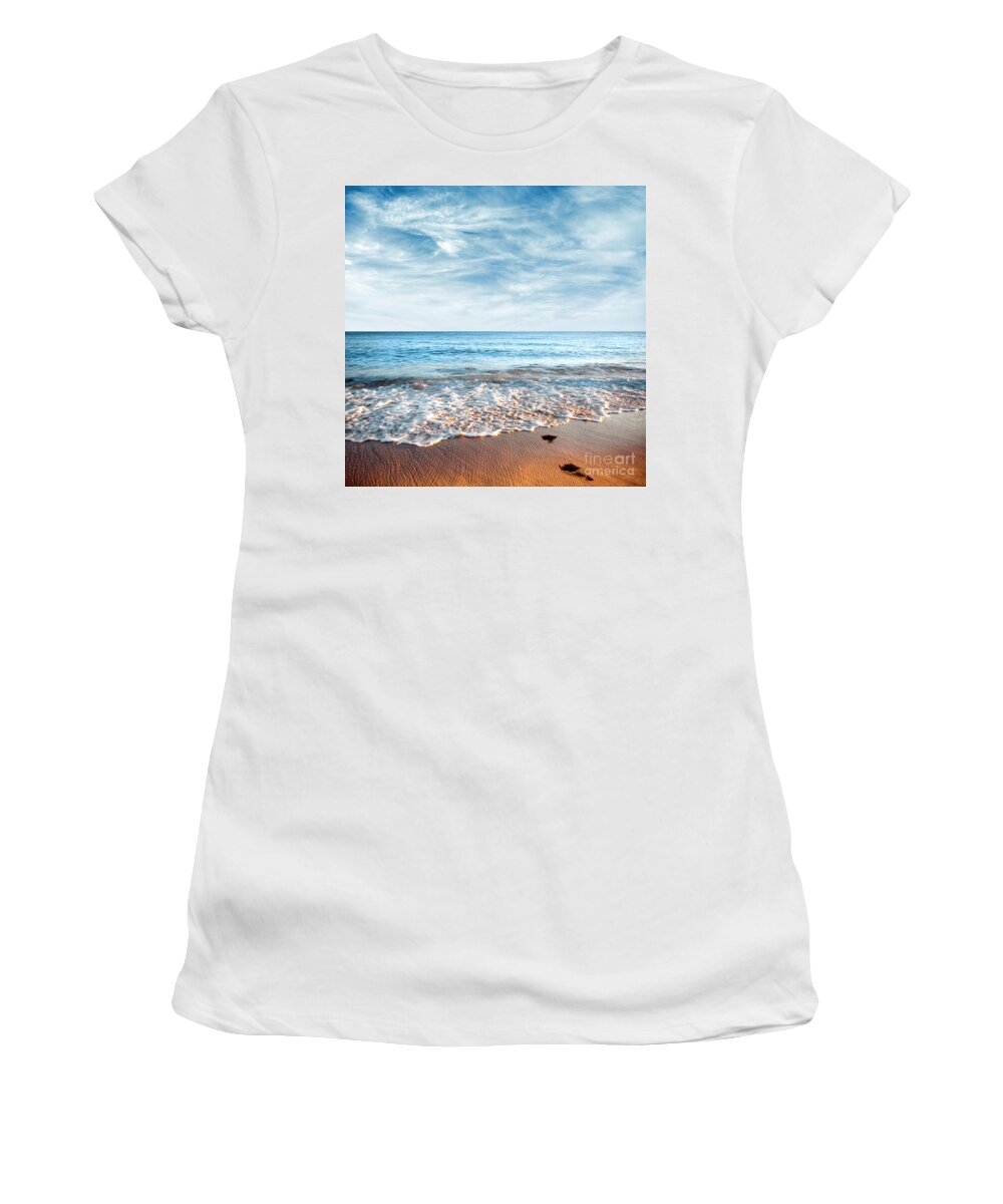 Background Women's T-Shirt featuring the photograph Seashore by Carlos Caetano