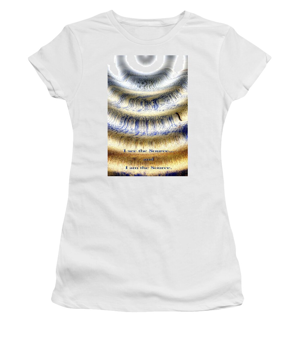 Abstract Photography Women's T-Shirt featuring the photograph Seeing the Source by Richard Omura