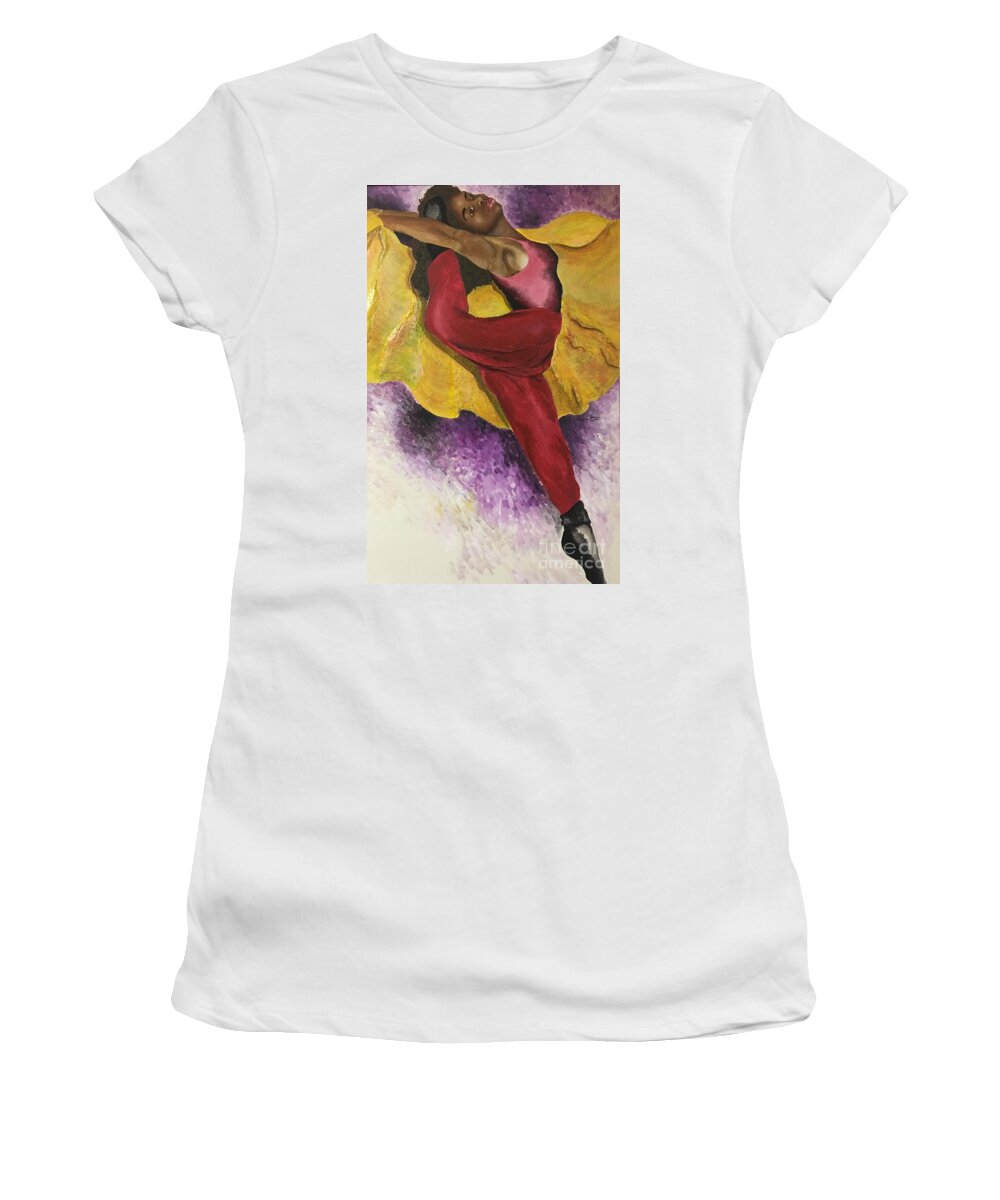 Dance Women's T-Shirt featuring the painting Self portrait by Pamela Henry