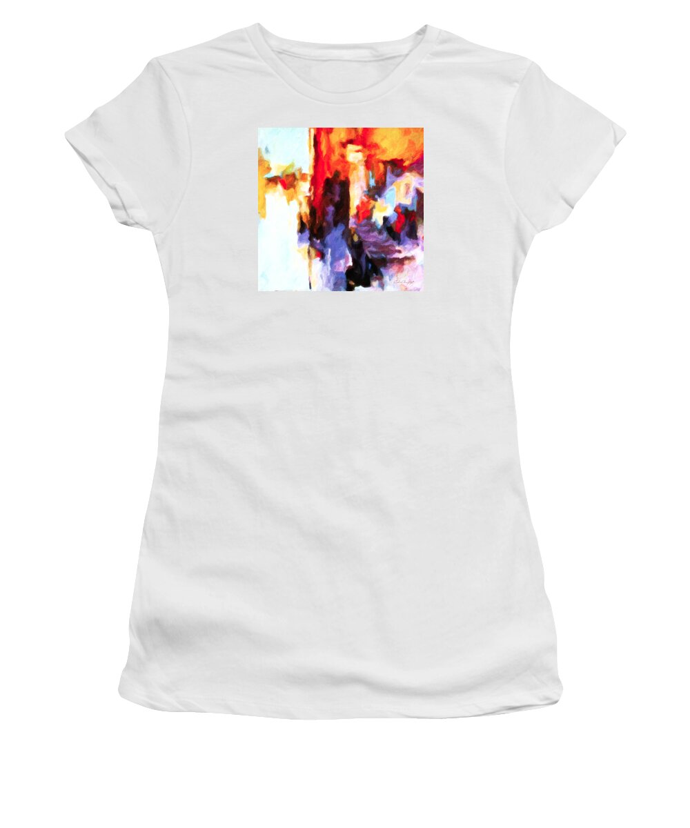 Urban Women's T-Shirt featuring the painting Seven Steps by Chris Armytage