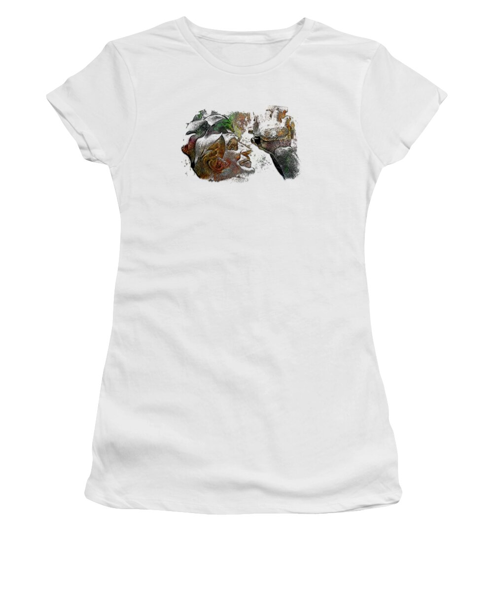 Muted Rainbow Women's T-Shirt featuring the photograph Shoot For The Sky Muted Rainbow 3 Dimensional by DiDesigns Graphics