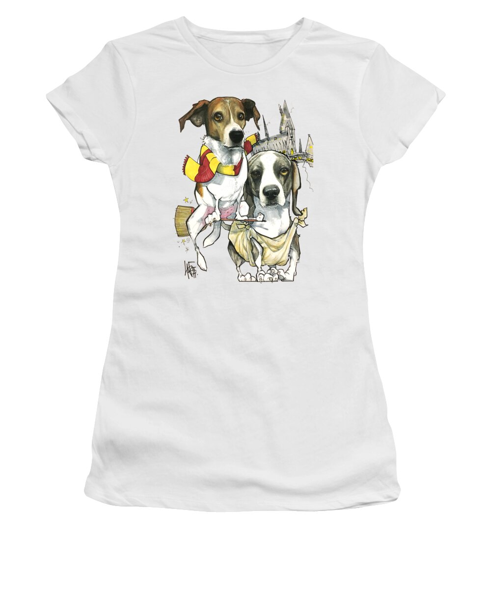 Harry Potter Women's T-Shirt featuring the drawing Siano 3069 by Canine Caricatures By John LaFree