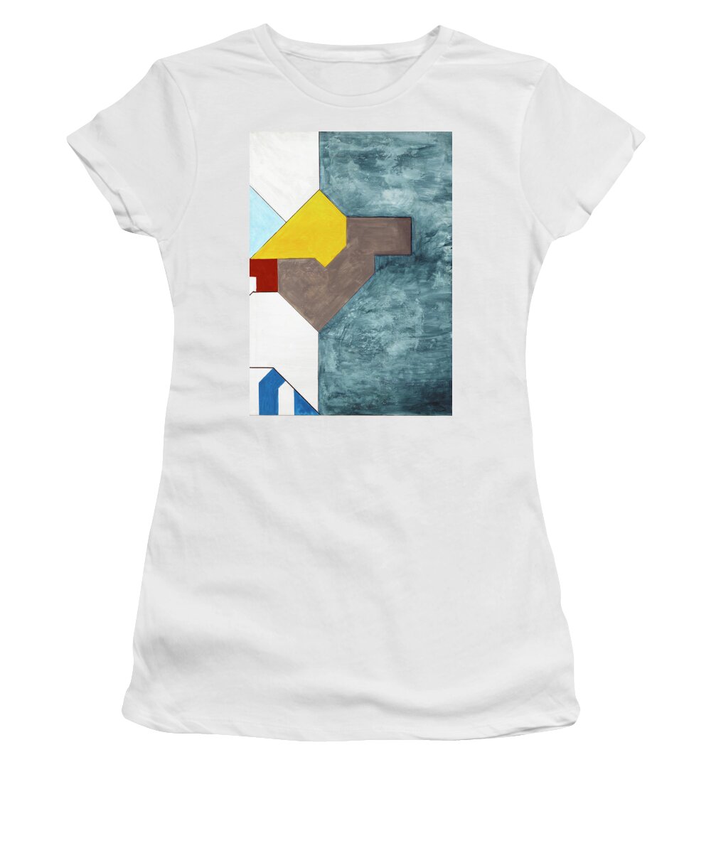 Abstract Women's T-Shirt featuring the painting Sinfonia del Universo - Part 5 by Willy Wiedmann