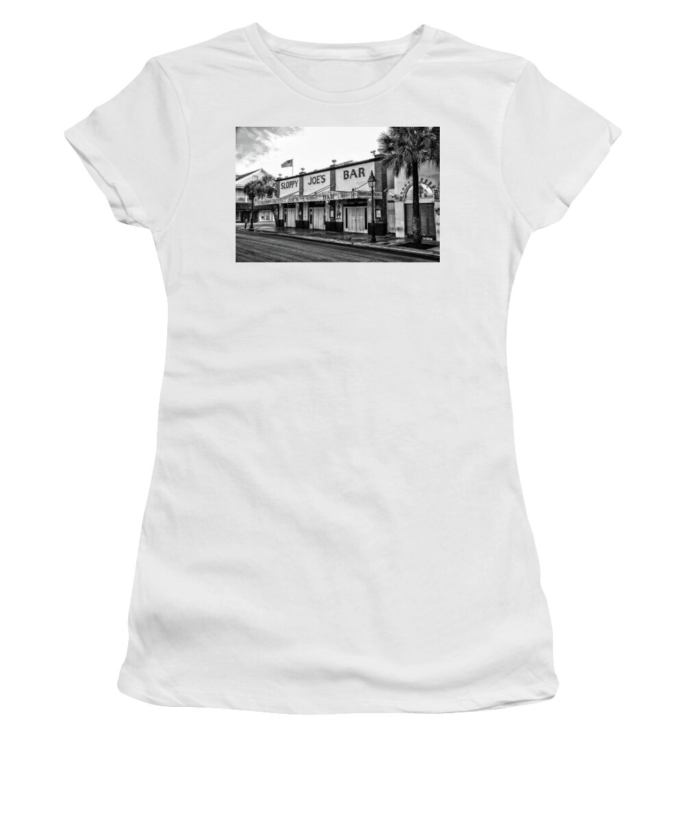 Sloppy Women's T-Shirt featuring the photograph Sloppy Joes in Black and White by Bill Cannon