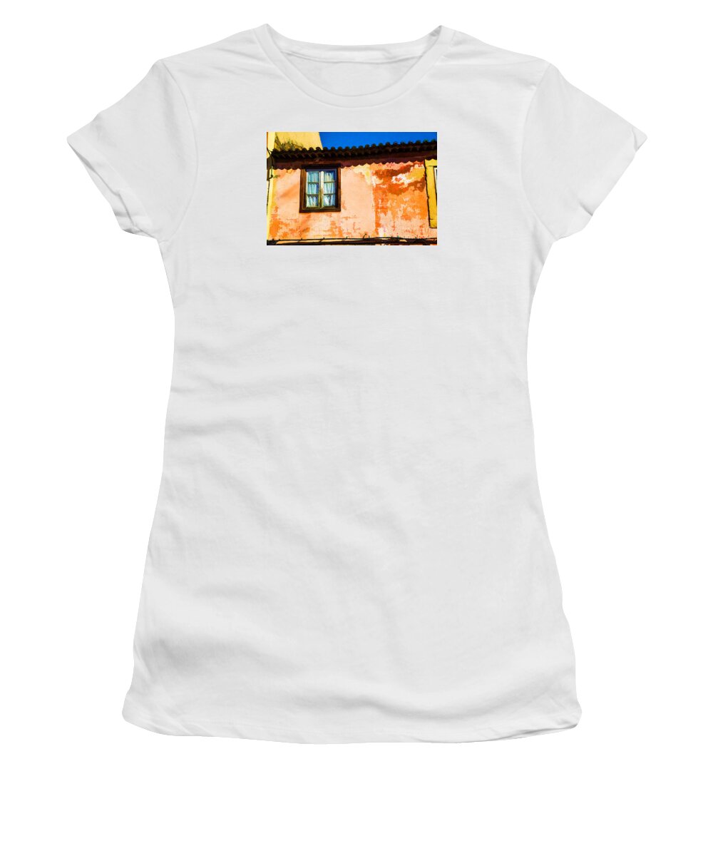 Portugal Cityscapes Walls Women's T-Shirt featuring the photograph Small Window by Rick Bragan