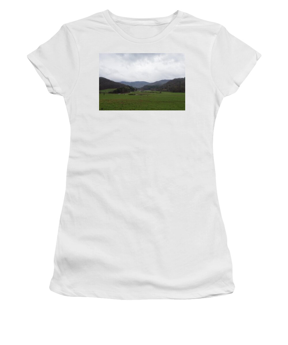 Landscape Women's T-Shirt featuring the photograph Smokey Mountains 3 by Lindsey Weimer