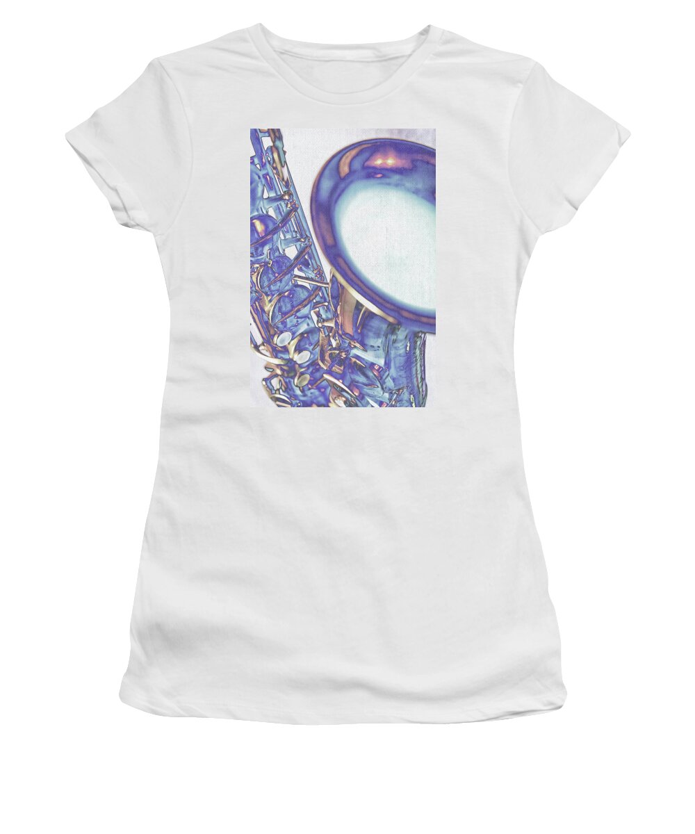 Saxophone Women's T-Shirt featuring the photograph Smooth Sax by Pamela Williams
