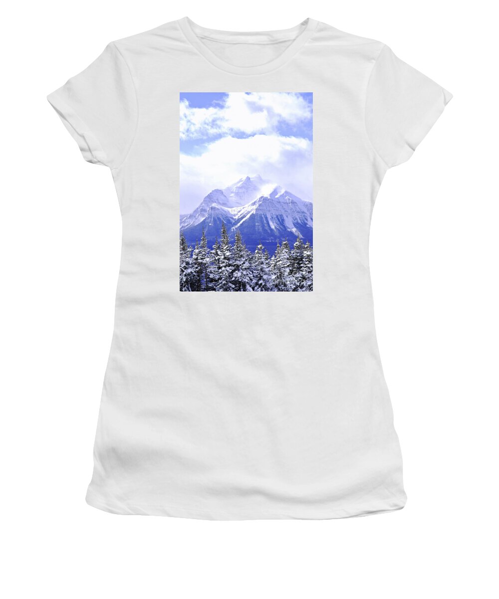 Mountain Women's T-Shirt featuring the photograph Snowy mountain by Elena Elisseeva