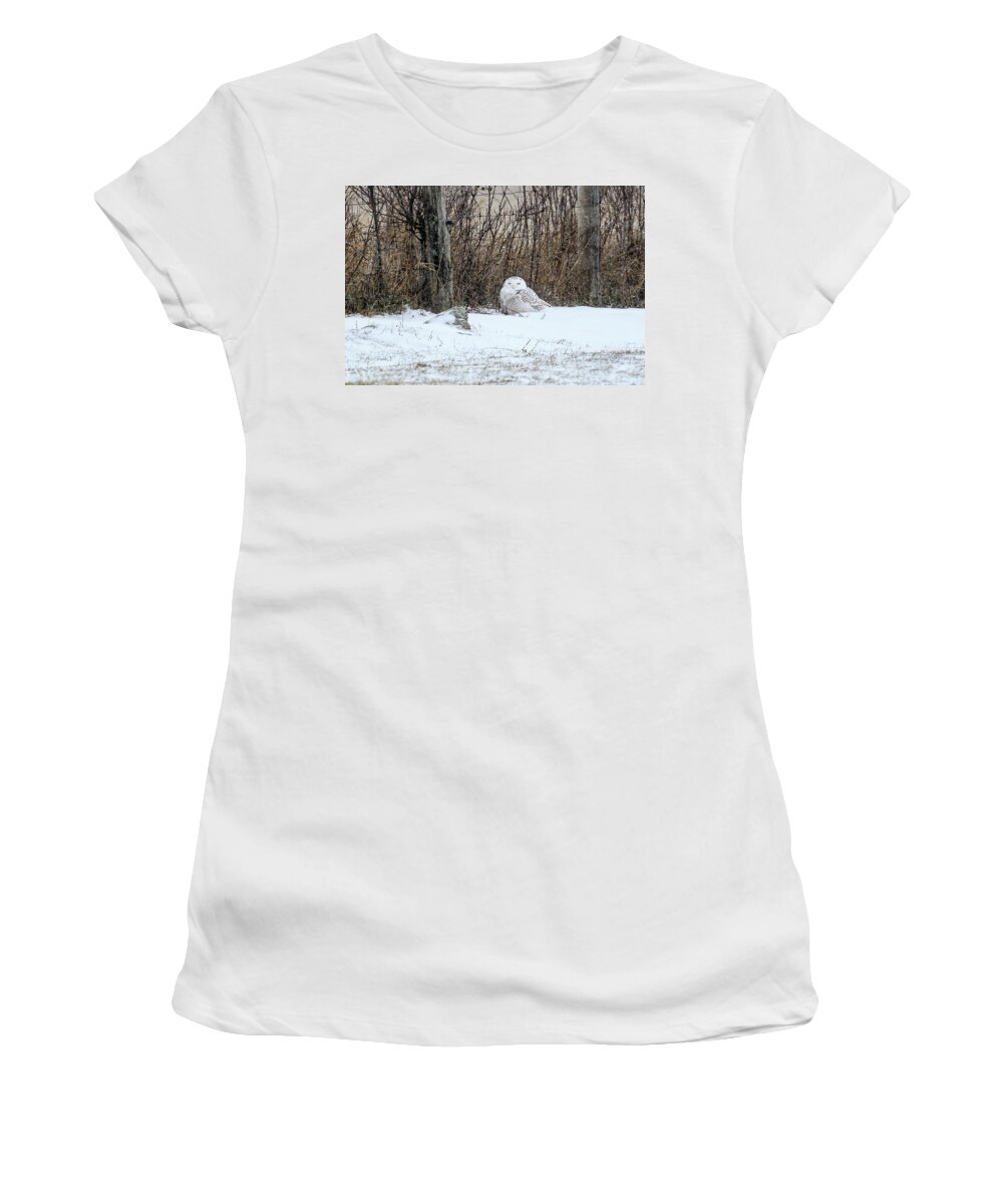 Rural Women's T-Shirt featuring the photograph Snowy Owl 3 by Gary Hall