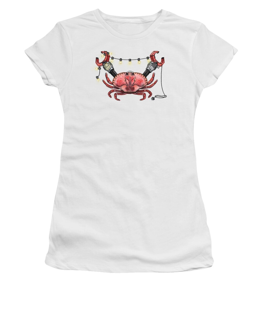 Sky Women's T-Shirt featuring the painting So Crabby Chic by Kelly King