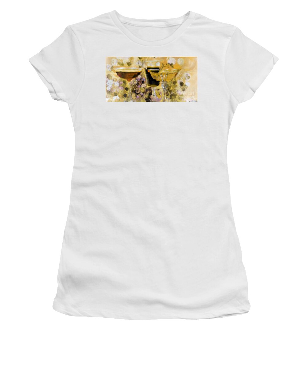 Hard Women's T-Shirt featuring the painting Sparkling Spirits by Lisa Kaiser