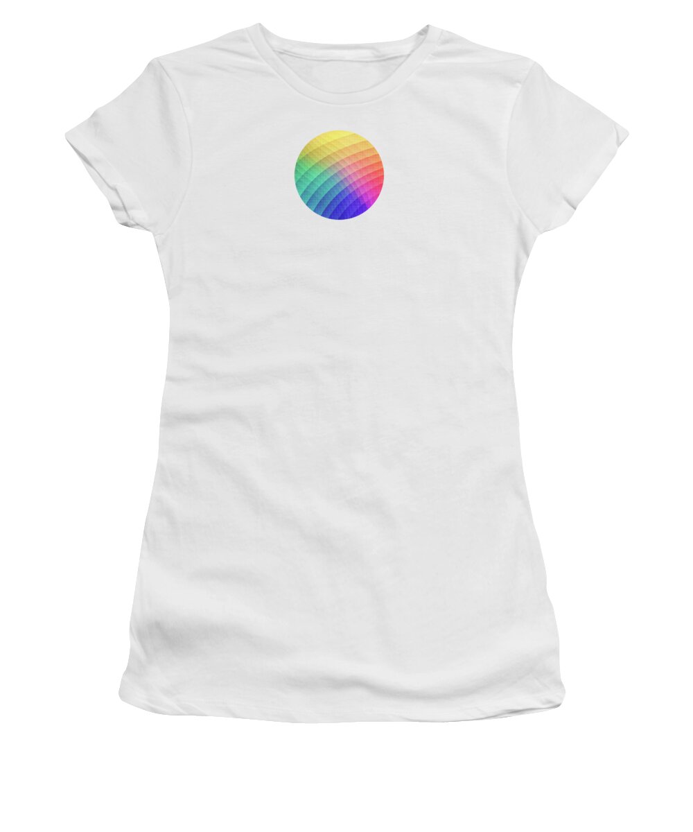 Fruity Women's T-Shirt featuring the digital art Spectrum Bomb Fruity Fresh HDR Rainbow Colorful Experimental Pattern by Philipp Rietz