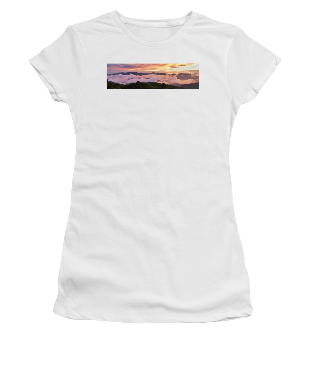 Mountains Women's T-Shirt featuring the photograph Spine of the Smokies by Alan Lenk