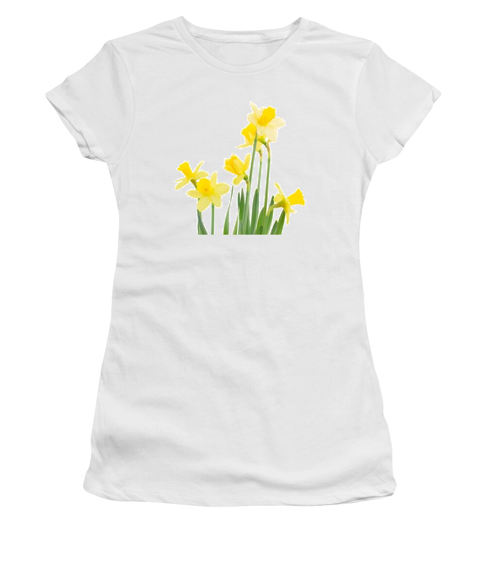 Narcissus Women's T-Shirt featuring the photograph Spring Growing Daffodils by Anastasy Yarmolovich