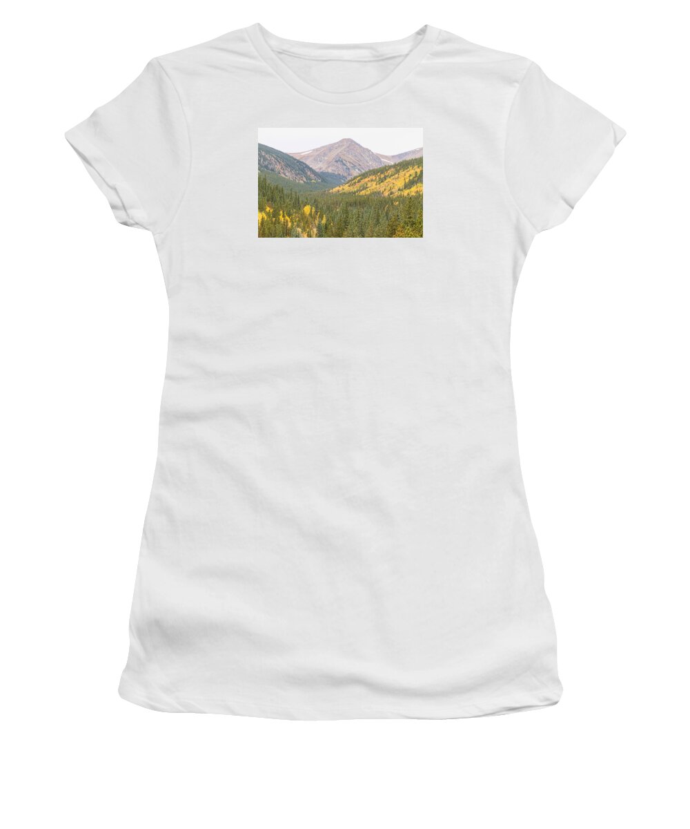 Scenic Women's T-Shirt featuring the photograph St Marys Glacier Autumn View by James BO Insogna