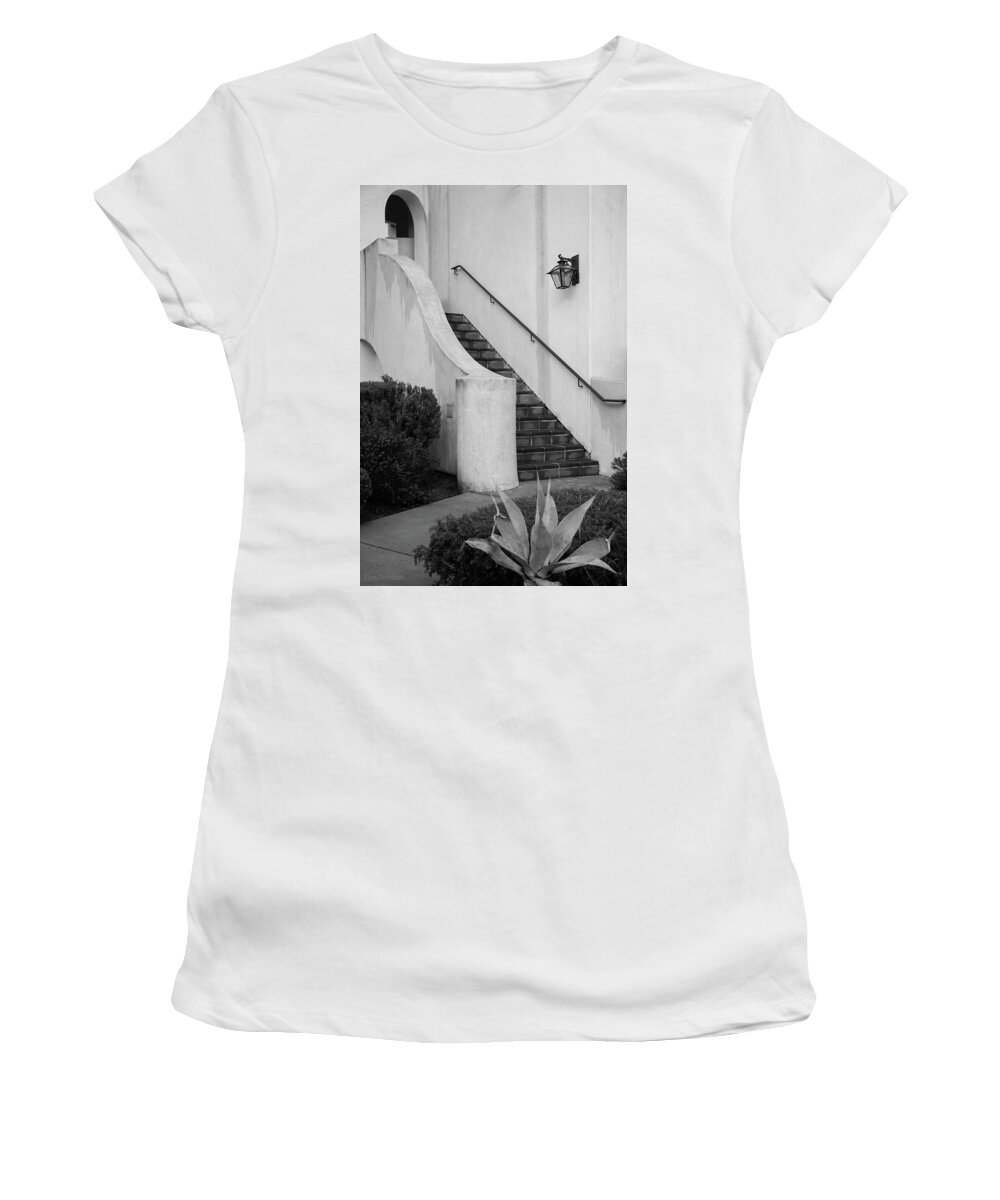 Spanishmission Women's T-Shirt featuring the photograph Stairway by Tim Newton