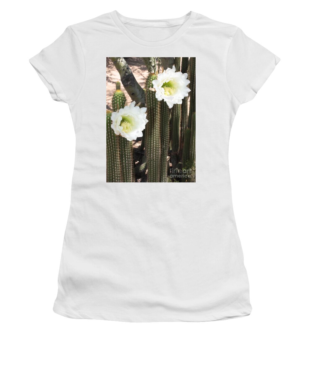 Arizona Women's T-Shirt featuring the photograph Stand Tall Desert Flowers by Carol Groenen