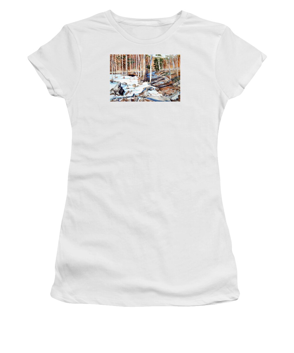 Nature Women's T-Shirt featuring the painting Start of the Journey by Mick Williams