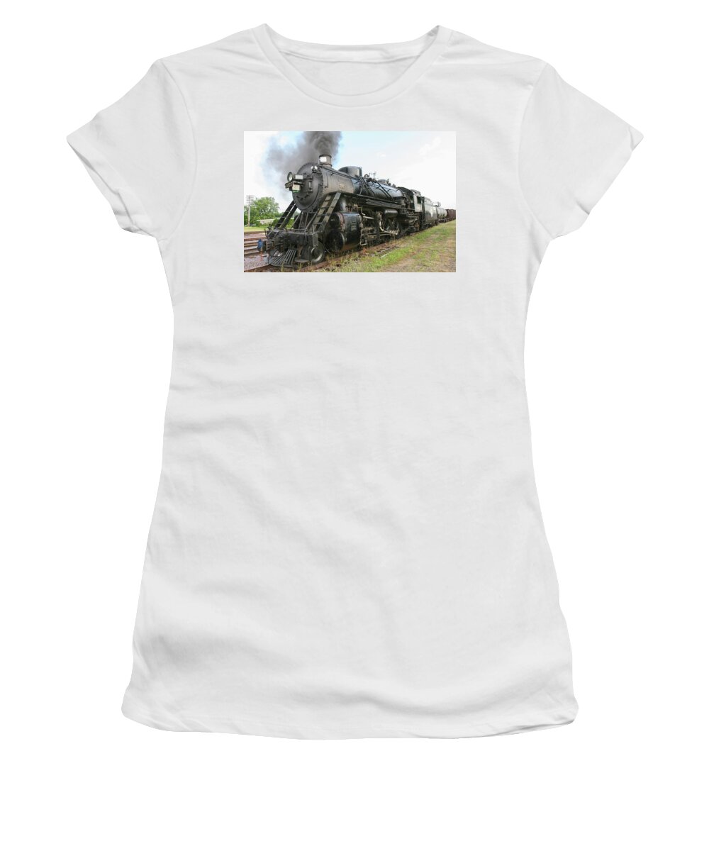 Steam Women's T-Shirt featuring the photograph Steam Engine by Todd Klassy