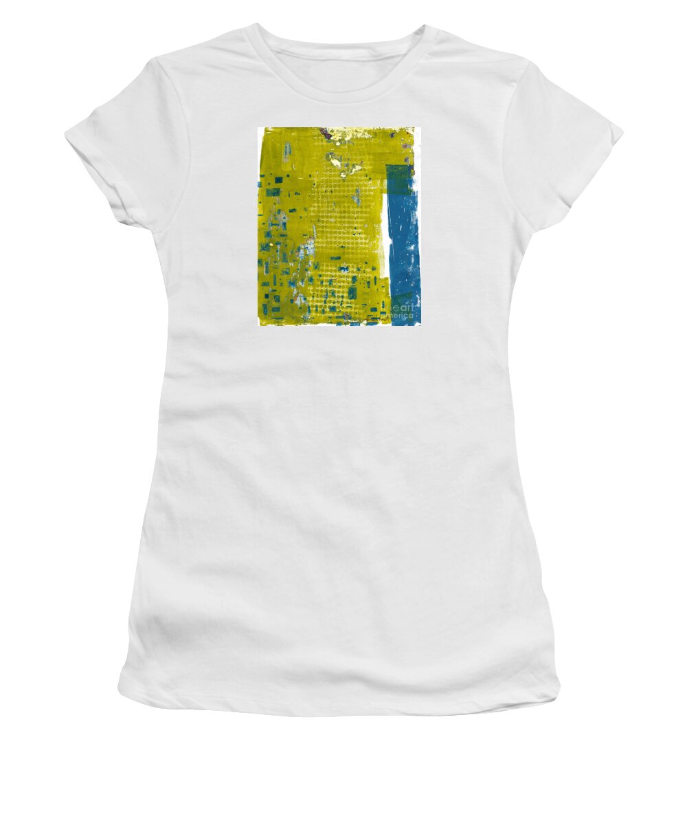 Abstract Women's T-Shirt featuring the painting Stepping Stones 1 by Laurel Englehardt