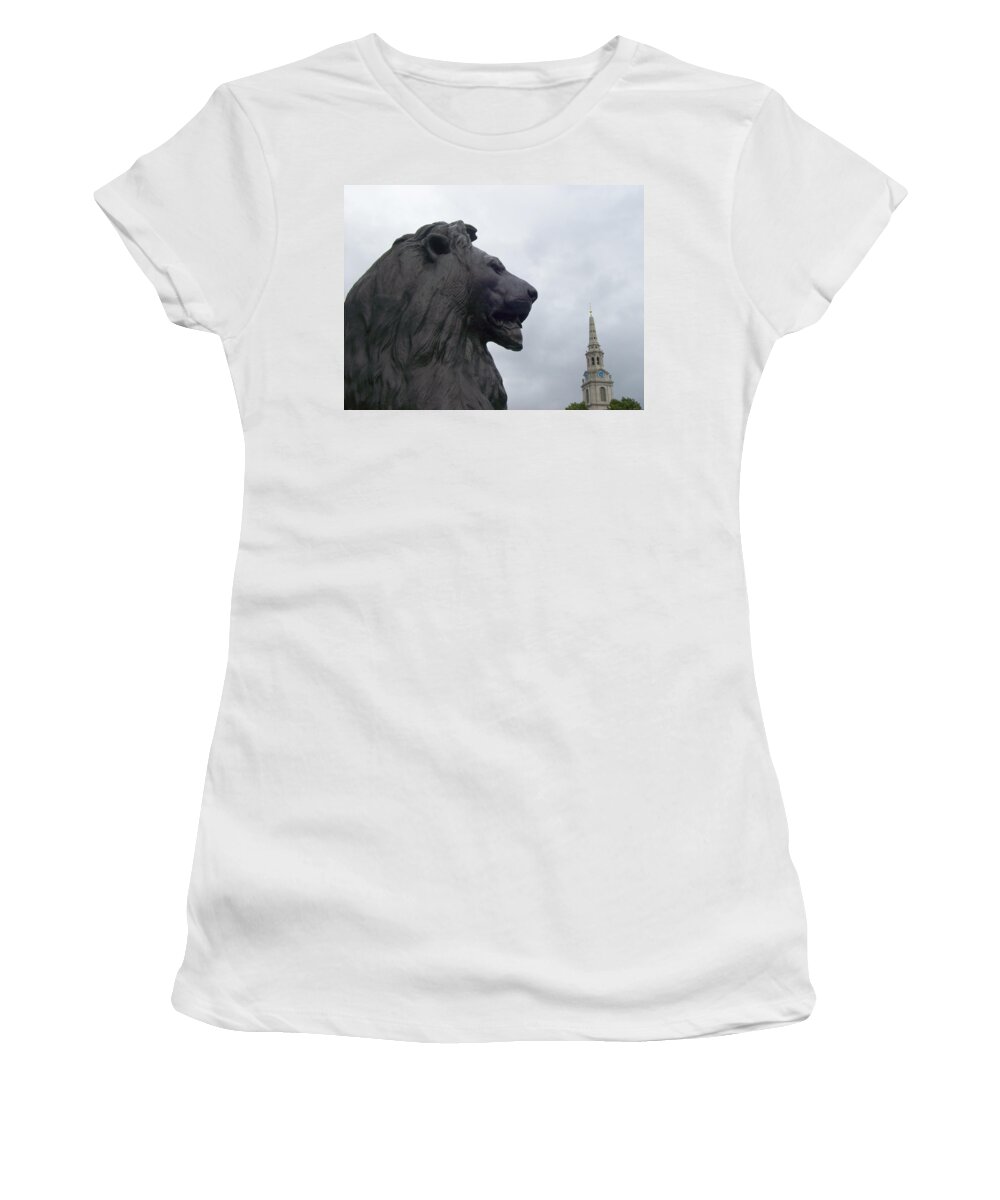 Lion Women's T-Shirt featuring the photograph Strong Lion by Mary Mikawoz