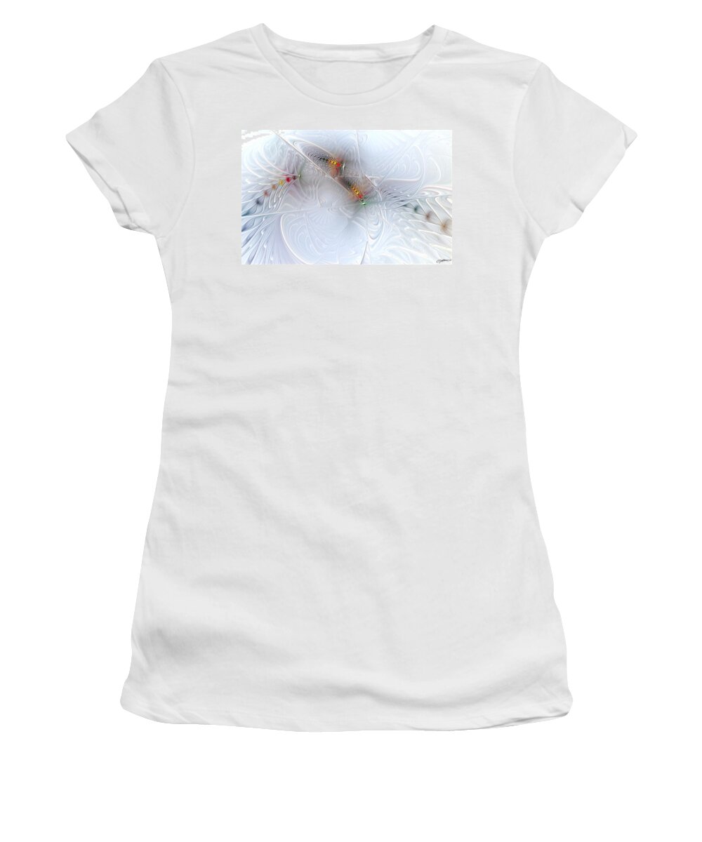 Abstract Women's T-Shirt featuring the digital art Sufficient Cause by Casey Kotas