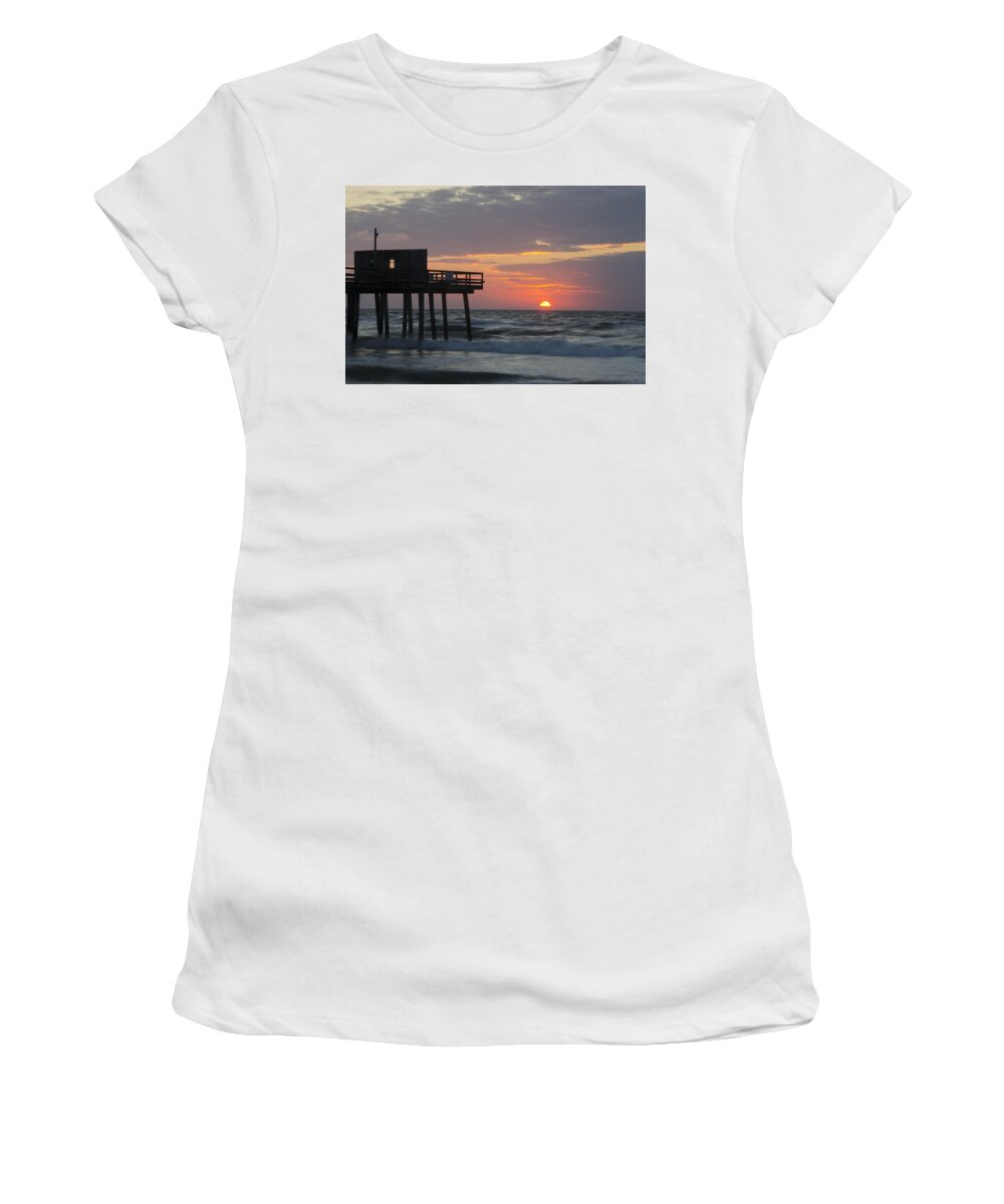 Summertime Women's T-Shirt featuring the photograph Summertime in Avalon New Jersey by Bill Cannon